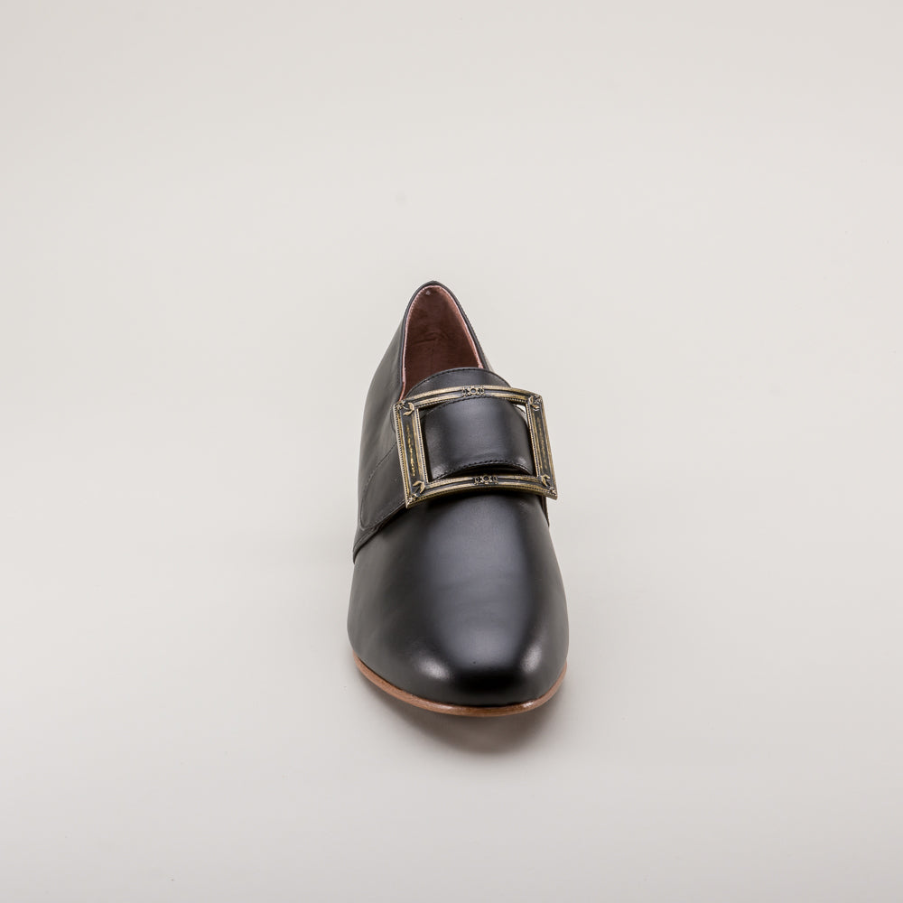 American Duchess Kensington 18th Century Leather Shoes (Black) — main product shot