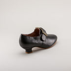American Duchess Kensington 18th Century Leather Shoes (Black) — packaging or label