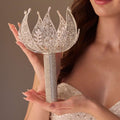 Elegant Quinceañera & Wedding Bouquet Holder – Rhinestone & Crystal Hand Bouquet – Bridal Port