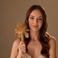 Luxurious Gold Quinceañera & Wedding Bouquet – Handcrafted with Crystal Stones – Bridal Port