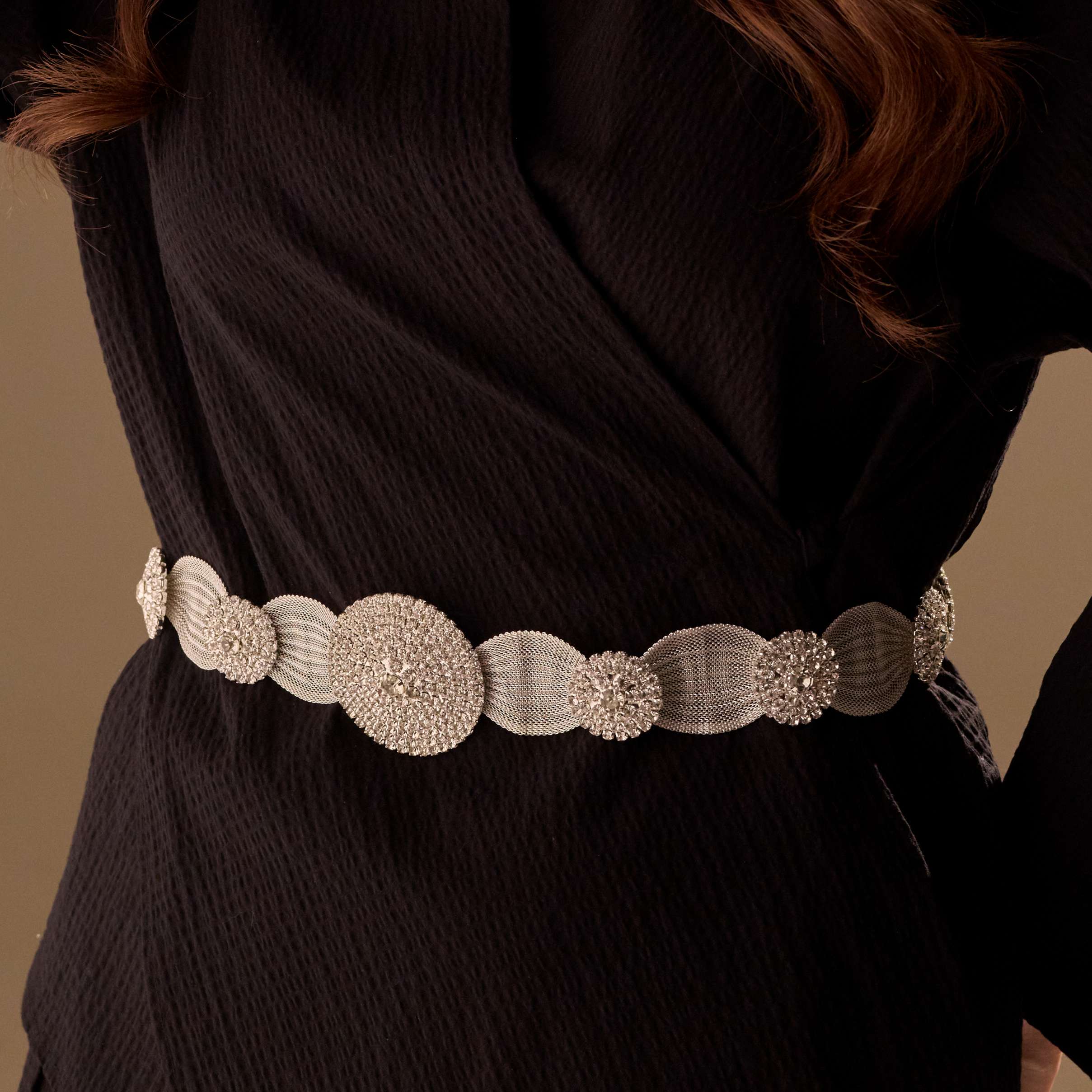 Elegant Silver Belt - Wedding Belt, Bridal Sash Belt, Jeweled Belt – Bridal Port, view 2