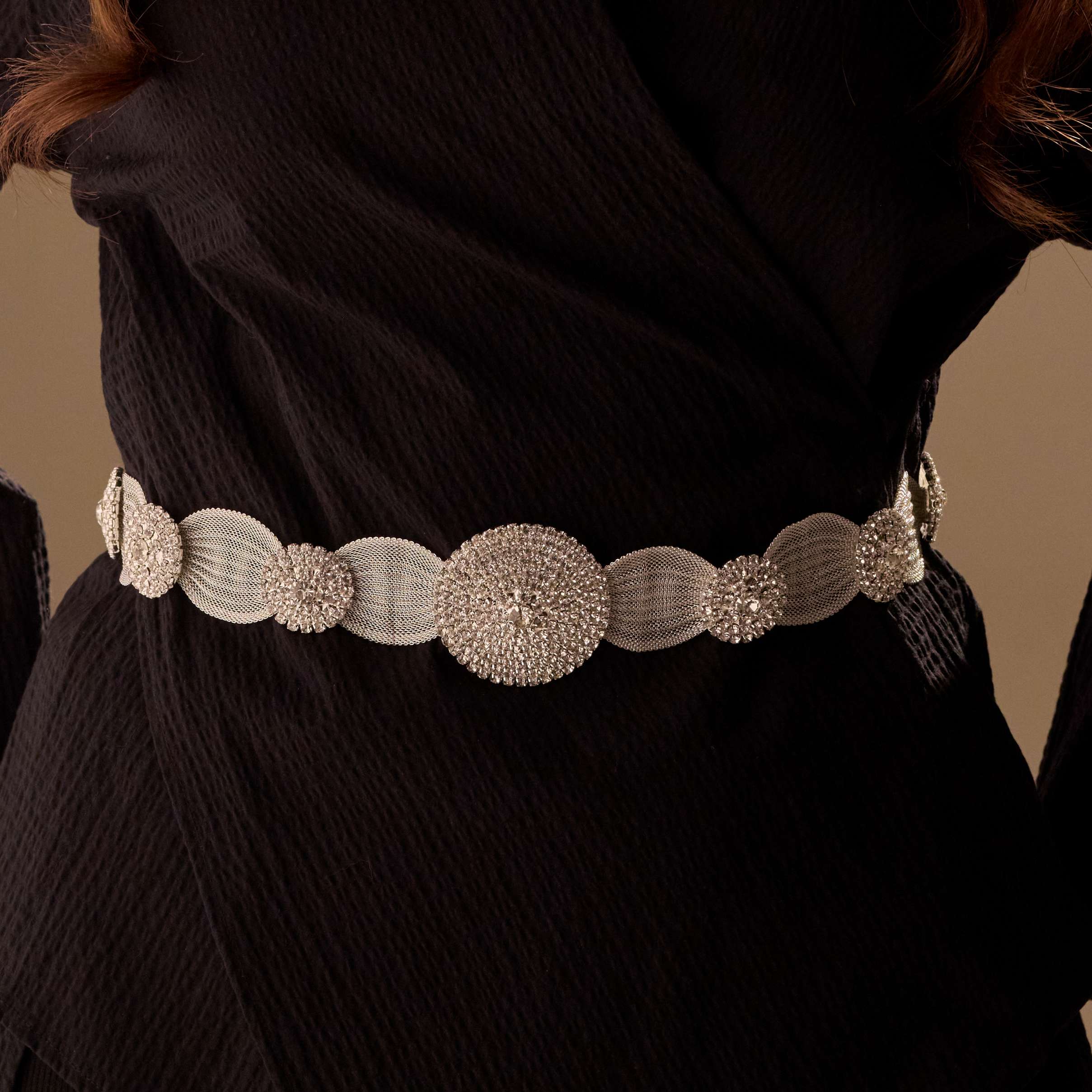 Elegant Silver Belt - Wedding Belt, Bridal Sash Belt, Jeweled Belt – Bridal Port, view 3