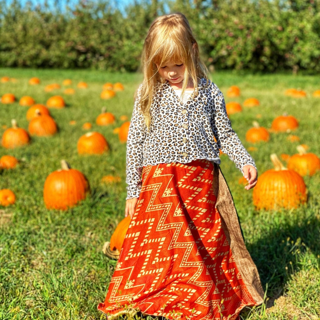 Darn Good Yarn Kids Skirt – Recycled Sari Magic — lifestyle worn / used context