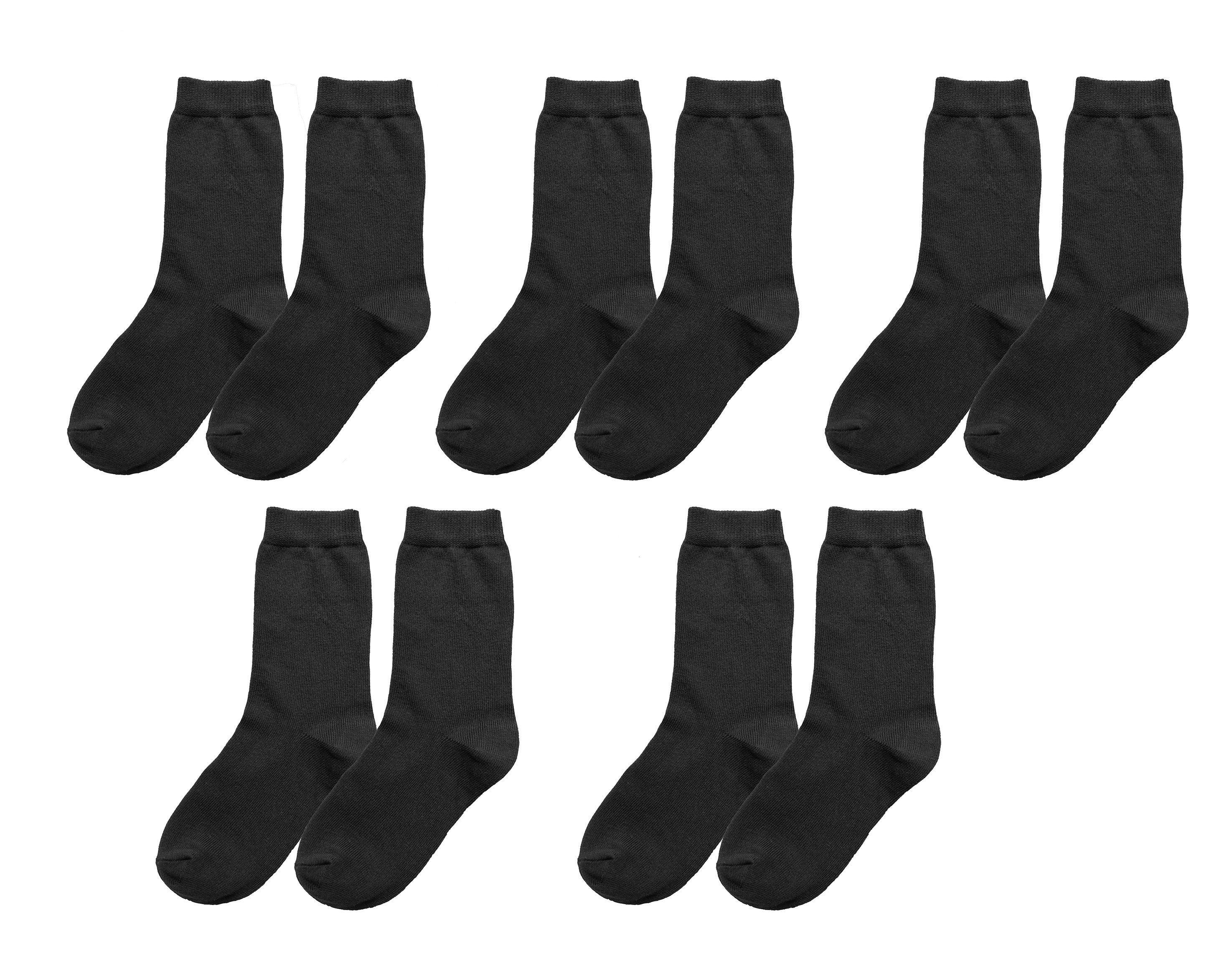tittimitti tittimitti® Kids 98% Organic Cotton Crew Socks 5-Pack – Breathable Everyday & School Socks for Boys & Girls (Soft,