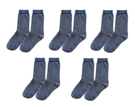 tittimitti® Kids 98% Organic Cotton Crew Socks 5-Pack – Breathable Everyday & School Socks for Boys & Girls (Soft, Durable, Stretch Fit)