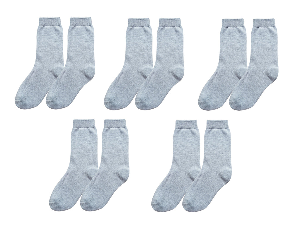 tittimitti tittimitti® Kids 98% Organic Cotton Crew Socks 5-Pack – Breathable Everyday & School Socks for Boys & Girls (Soft,