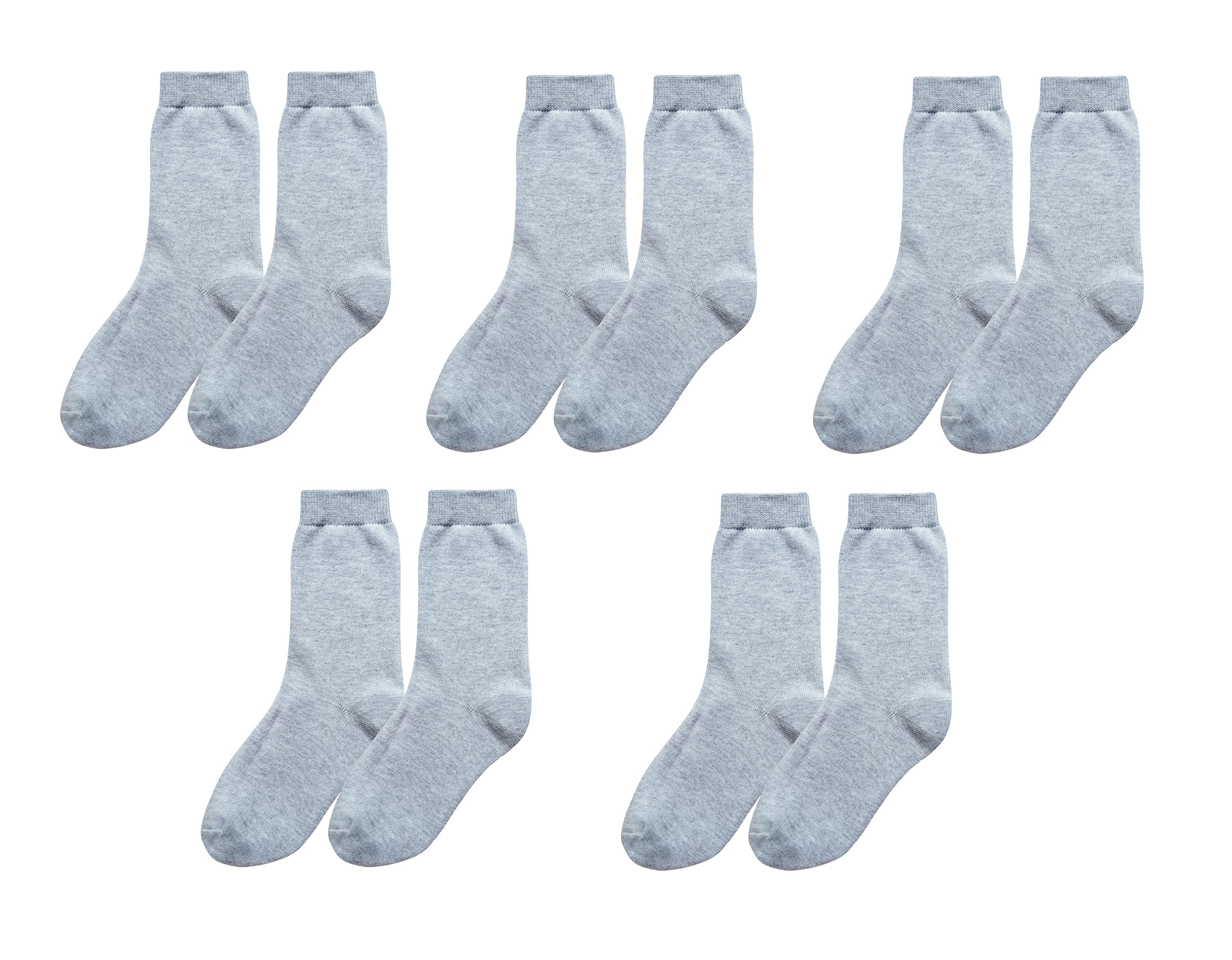 tittimitti tittimitti® Kids 98% Organic Cotton Crew Socks 5-Pack – Breathable Everyday & School Socks for Boys & Girls (Soft,