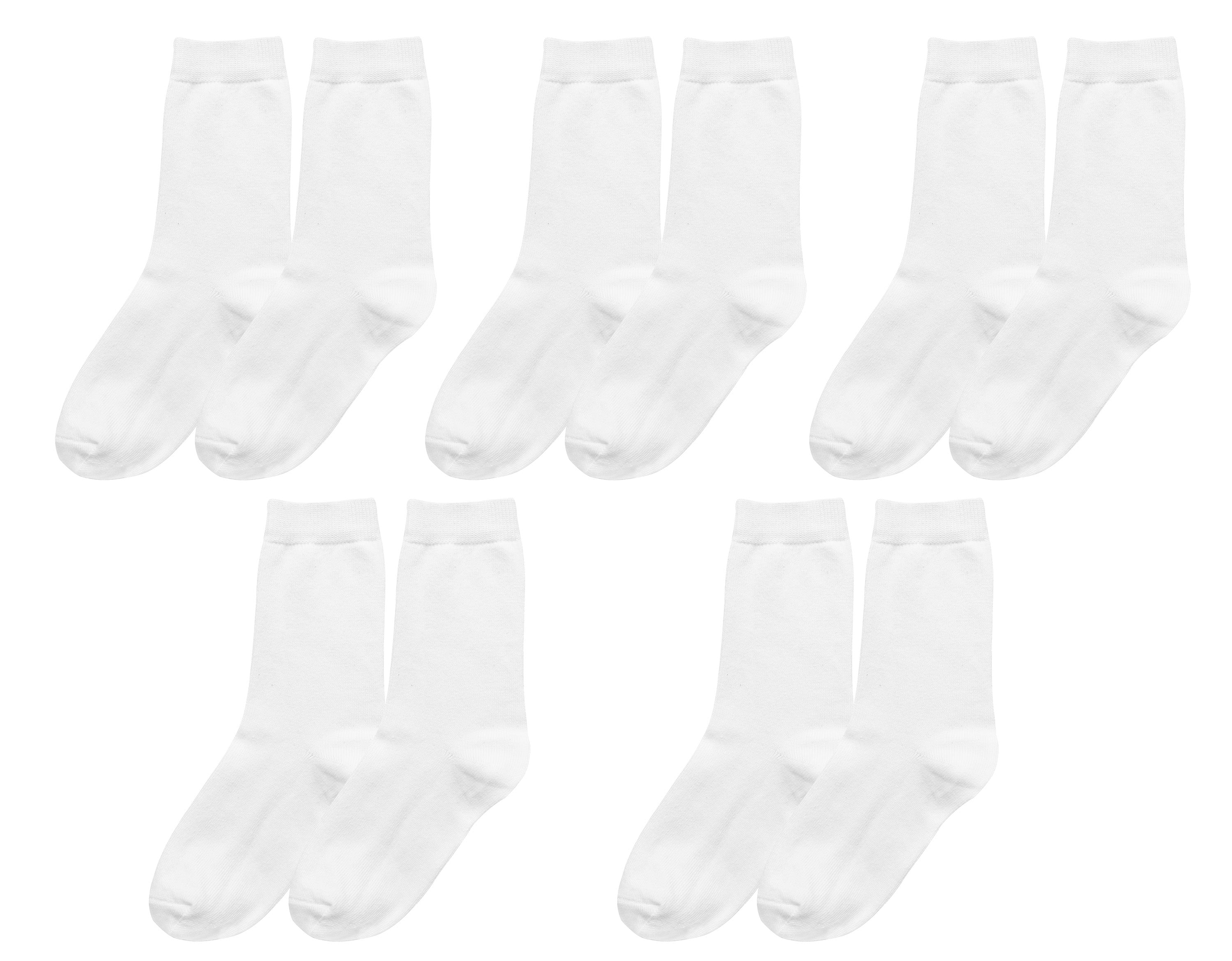 tittimitti tittimitti® Kids 98% Organic Cotton Crew Socks 5-Pack – Breathable Everyday & School Socks for Boys & Girls (Soft,