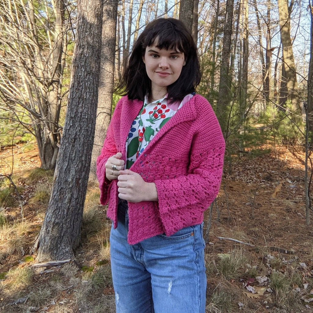 Darn Good Yarn Darn Good Yarn Kimchi Cardigan Crochet Kit — kits category context