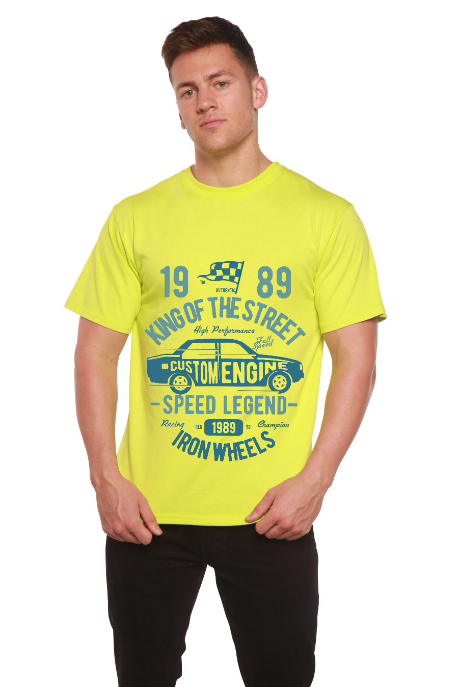 Spun Bamboo King Of The Street Men's Bamboo Viscose/Organic Cotton Short Sleeve Graphic T-Shirt — main product shot