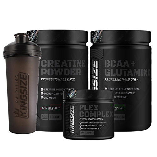 Kingsize Nutrition BCAA Glutamine + Creatine + Flex Complex Combination