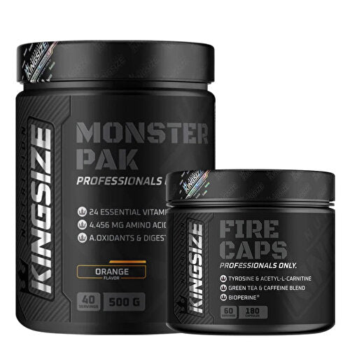 Kingsize Nutrition Fire Caps + Monster Pak Combination