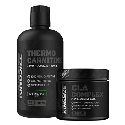 Kingsize Nutrition Thermo Carnitine 1000 mL + CLA Complex 180 Capsules Combination