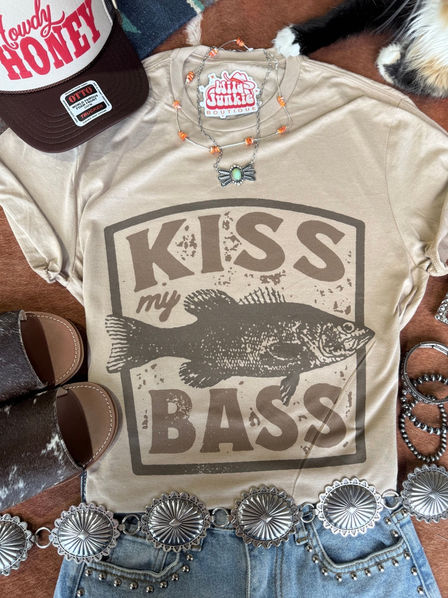 Wild Junkie Kiss My Bass Graphic Tee — main product shot