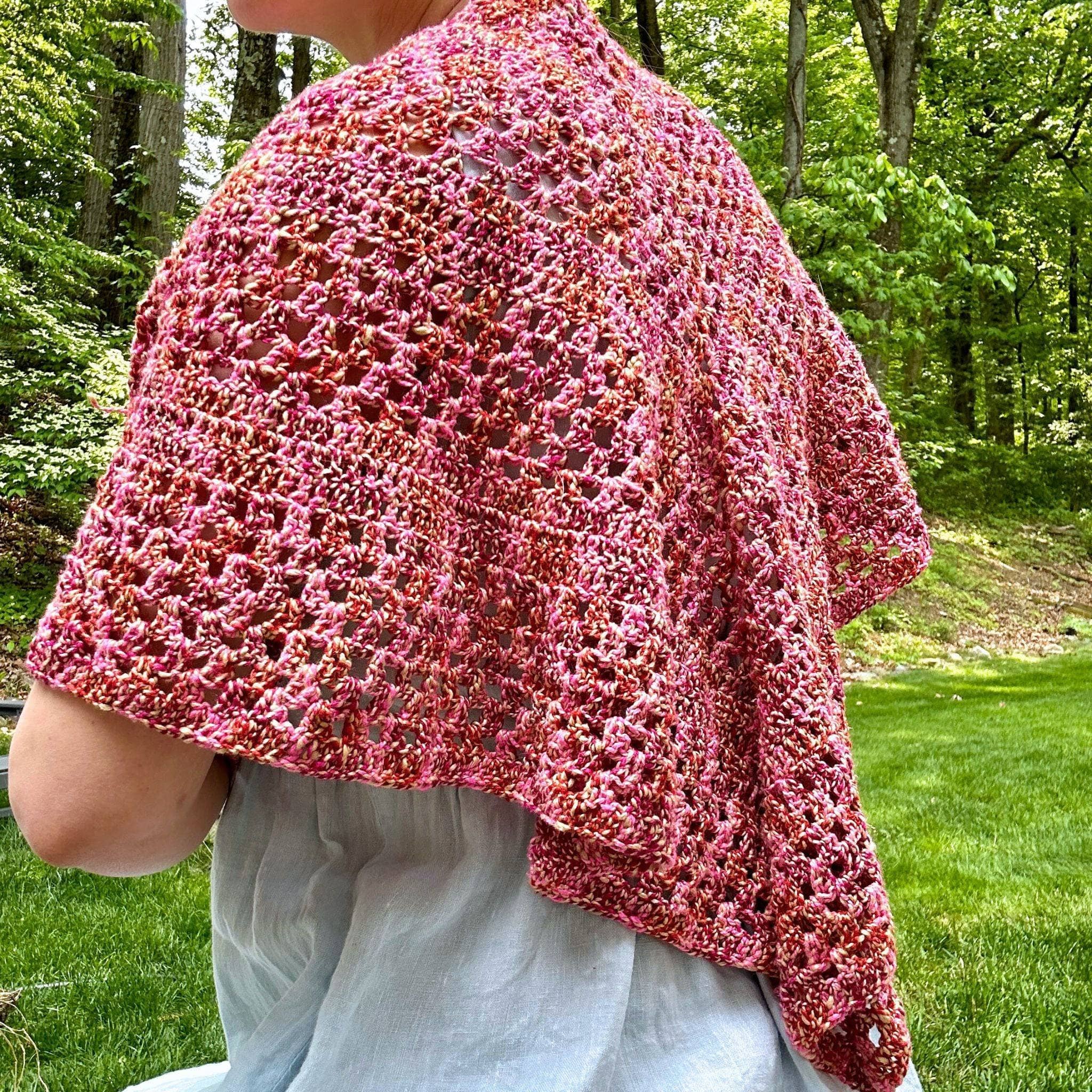 Darn Good Yarn Darn Good Yarn A Walk in the Garden Shawl Crochet Kit — kits category context