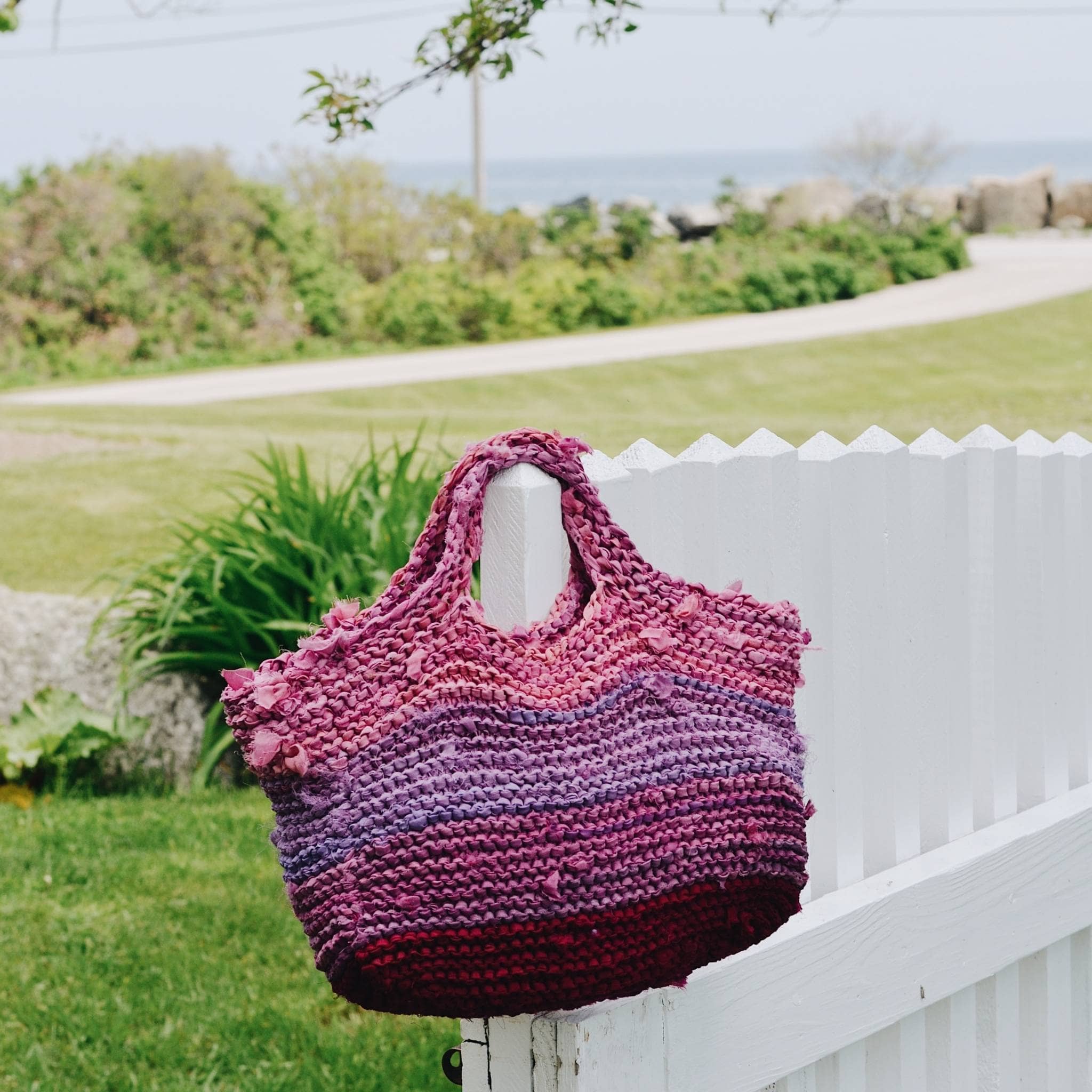 Darn Good Yarn Easy Market Tote Crochet Kit or Knitting Kit — comparison shot
