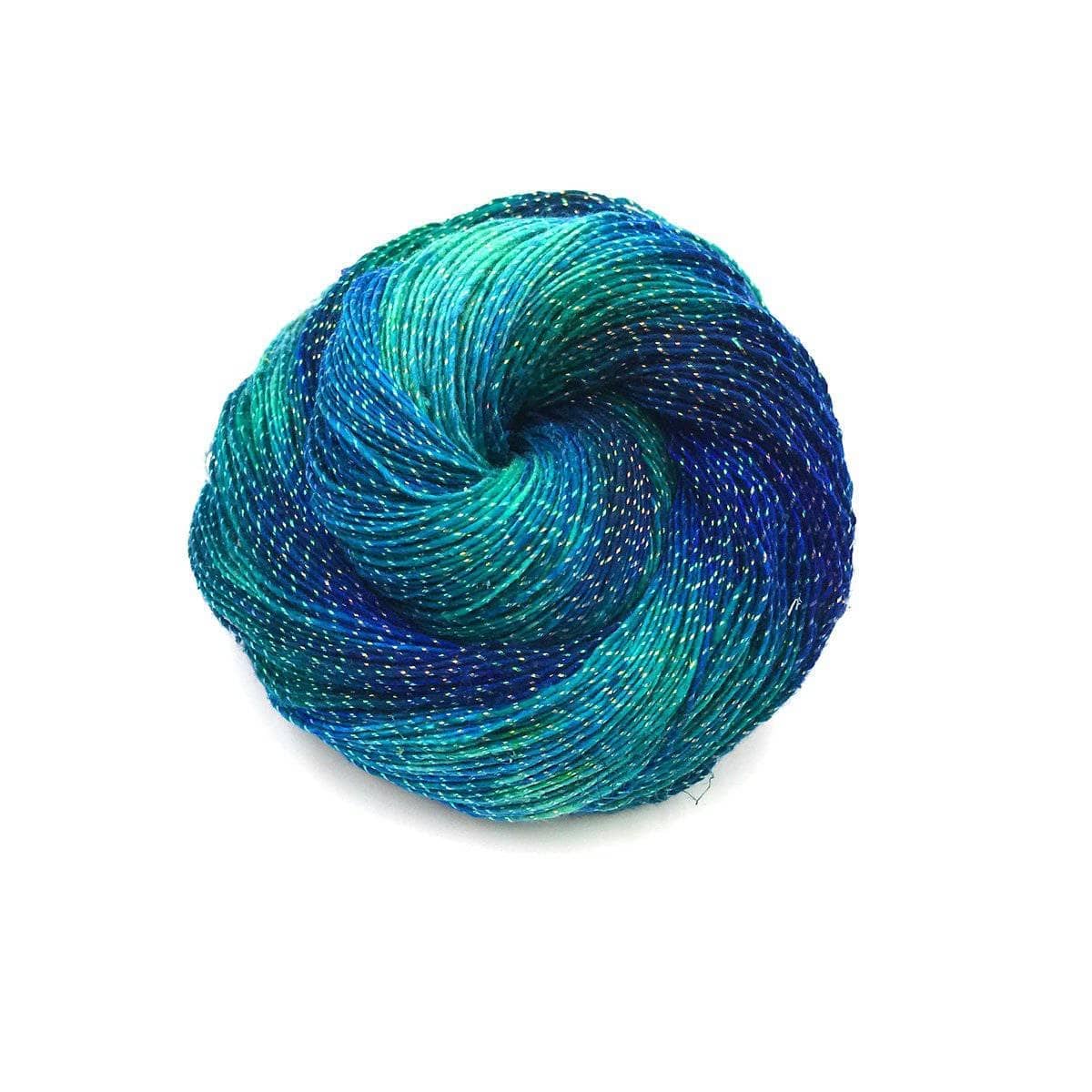 Darn Good Yarn Darn Good Yarn Pixie Bonnet Crochet Kit — product on model