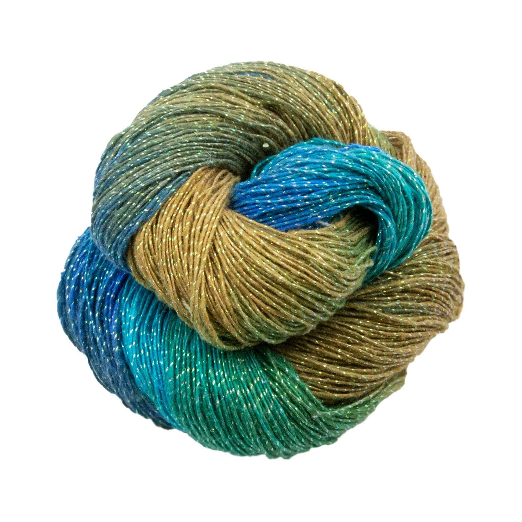 Darn Good Yarn Darn Good Yarn Shells on the Shoreline Silk Scarf Crochet Kit — fabric or material detail