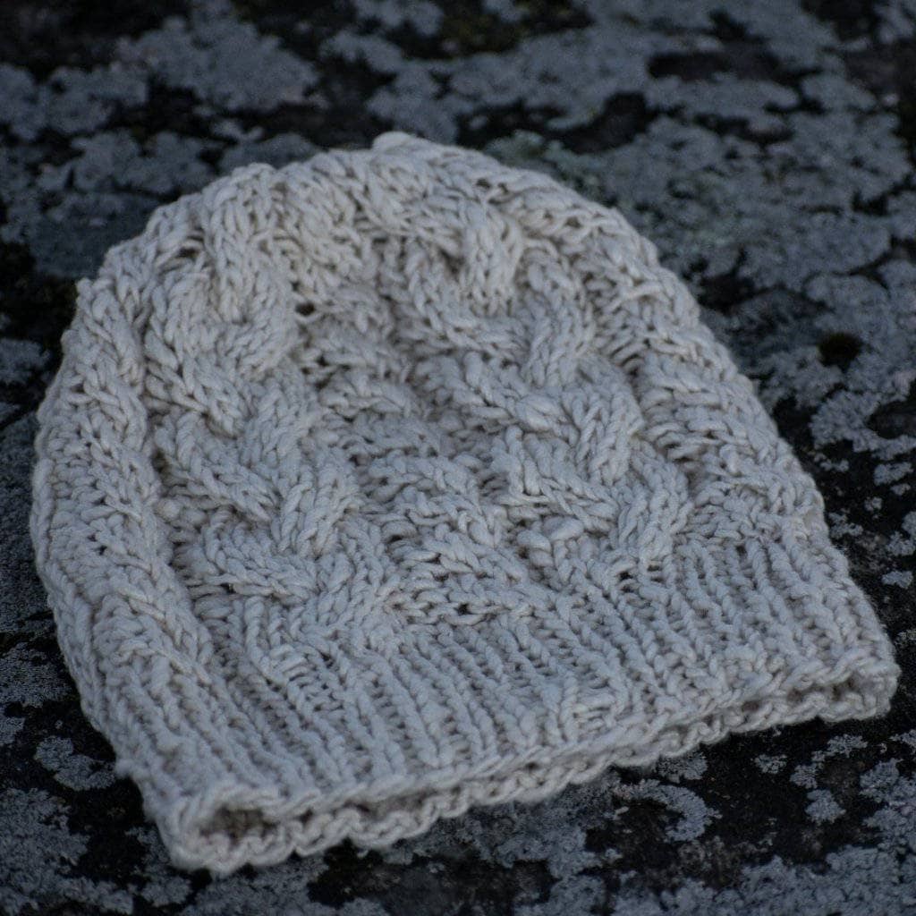 Darn Good Yarn The Magnolia Winter Knit Beanie - Knit Kit — side view