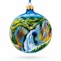 Yellowstone National Park, Wyoming Glass Ball Christmas Ornament 4 Inches