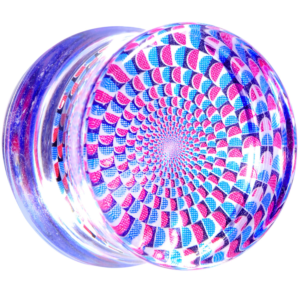 BodyCandy Clear Acrylic Optical Illusion Saddle Plug 14mm to 25mm — back view