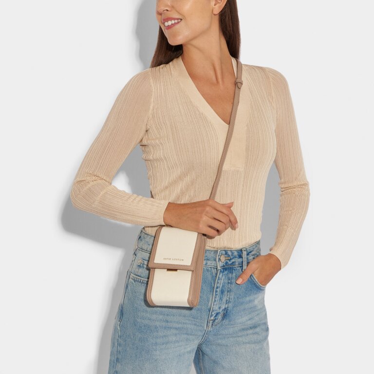 KADOU BOUTIQUE Amalfi Canvas Cell Bag — detail close-up