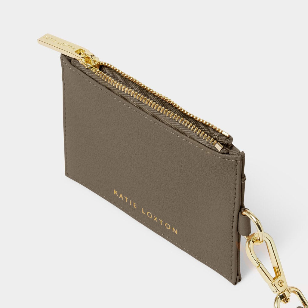 KADOU BOUTIQUE Ashley Cardholder with Strap - Mink — side view