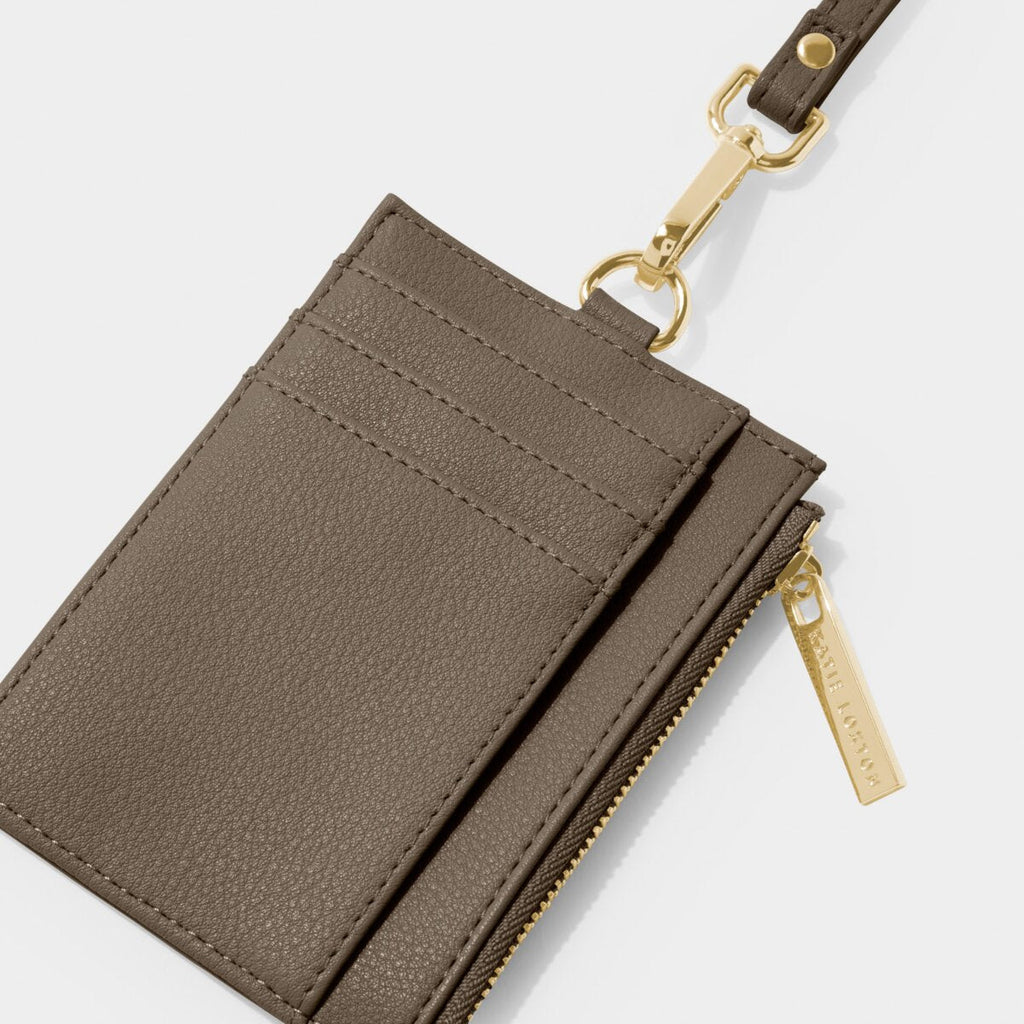 KADOU BOUTIQUE Ashley Cardholder with Strap - Mink — lifestyle context