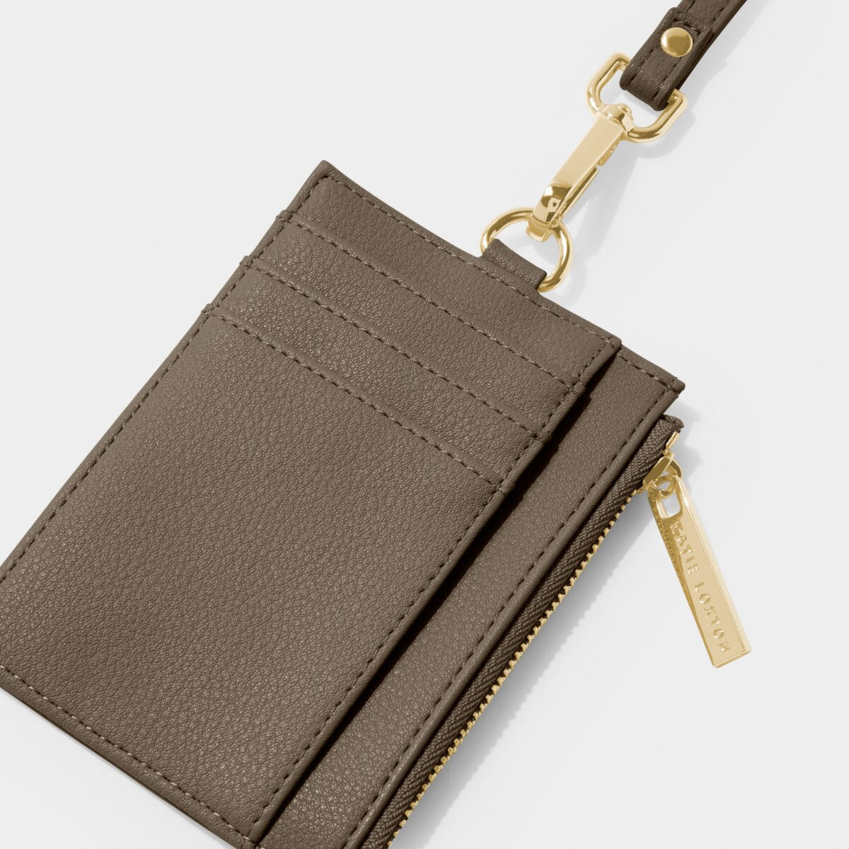 KADOU BOUTIQUE Ashley Cardholder with Strap - Mink — lifestyle context