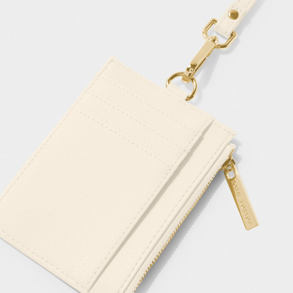 KADOU BOUTIQUE Ashley Cardholder with Strap - Off White — side view