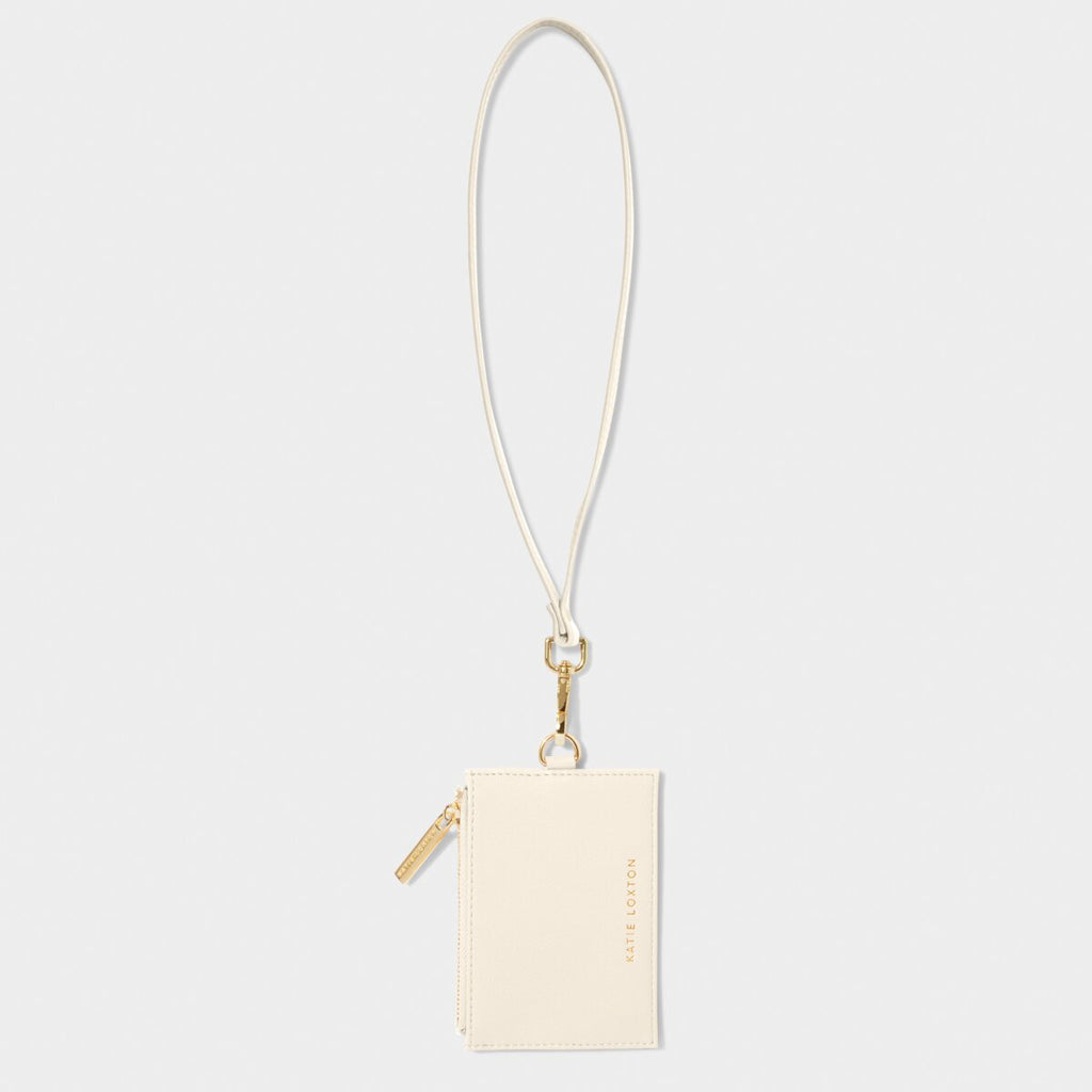 KADOU BOUTIQUE Ashley Cardholder with Strap - Off White — alternative angle