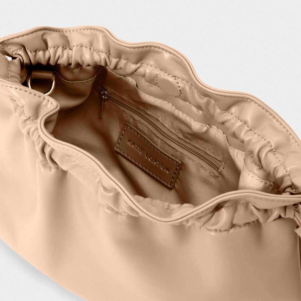 KADOU BOUTIQUE Hailey Crossbody Clutch - Soft Tan — side view