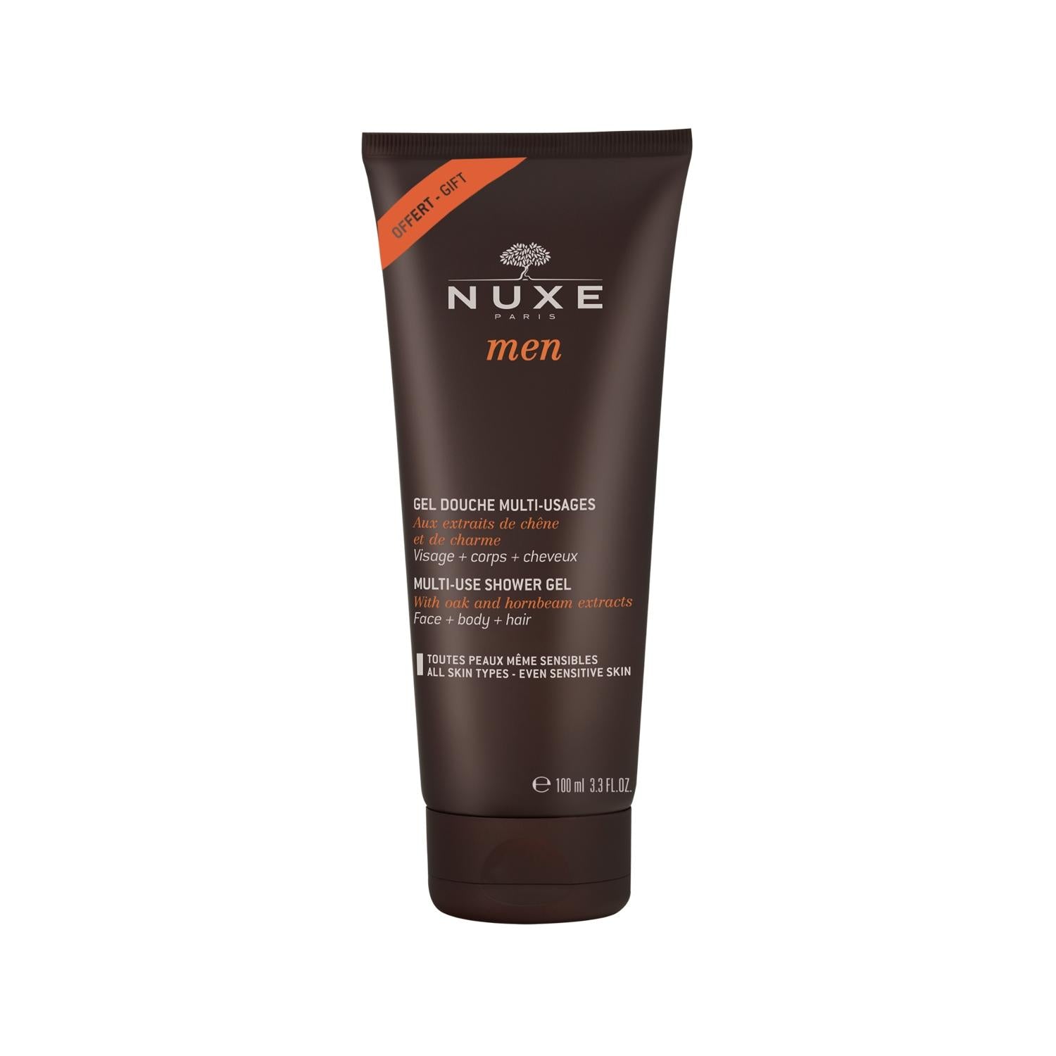 Nuxe Men Multi-Use Shower Gel: Simplify Your Routine with this Travel-Friendly, High-Quality Men's Body & Hair Wash (100ml)