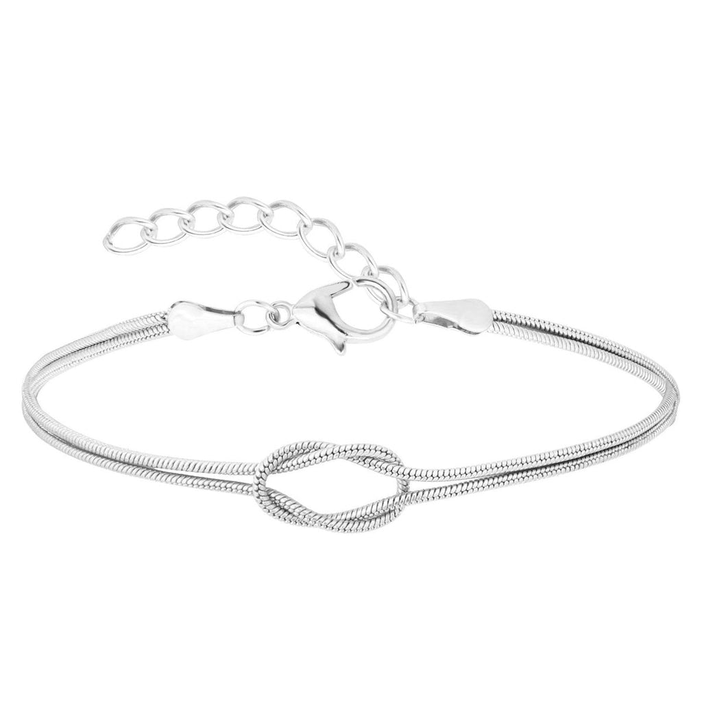 Mariam's Collection Mariam's Collection Knot Minimalist Statement Bracelet (MAC288) — lifestyle worn / used context