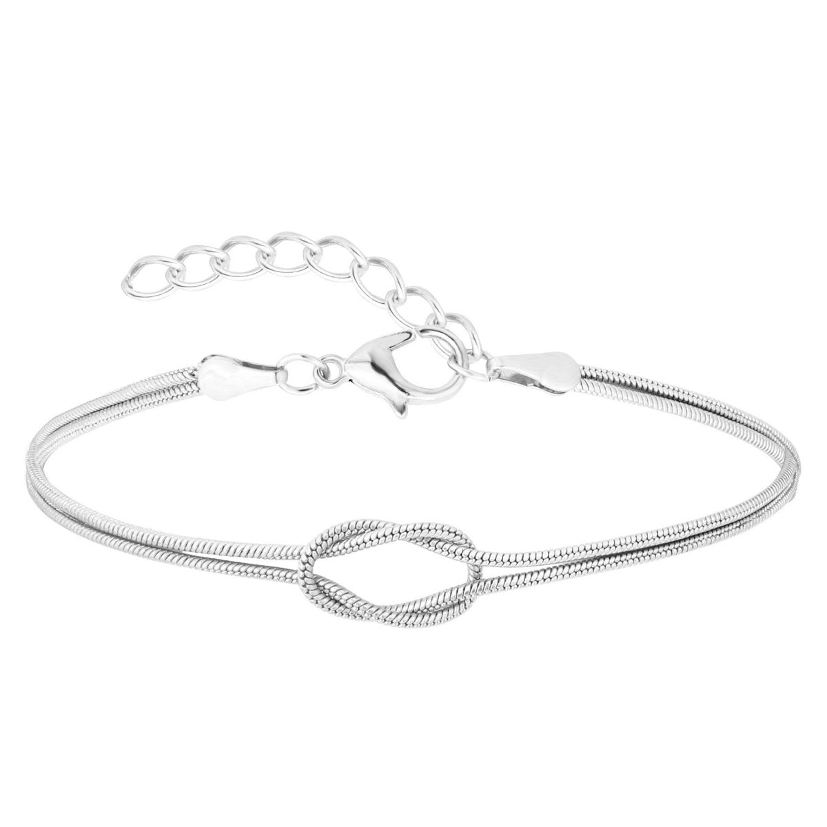 Mariam's Collection Mariam's Collection Knot Minimalist Statement Bracelet (MAC288) — lifestyle worn / used context