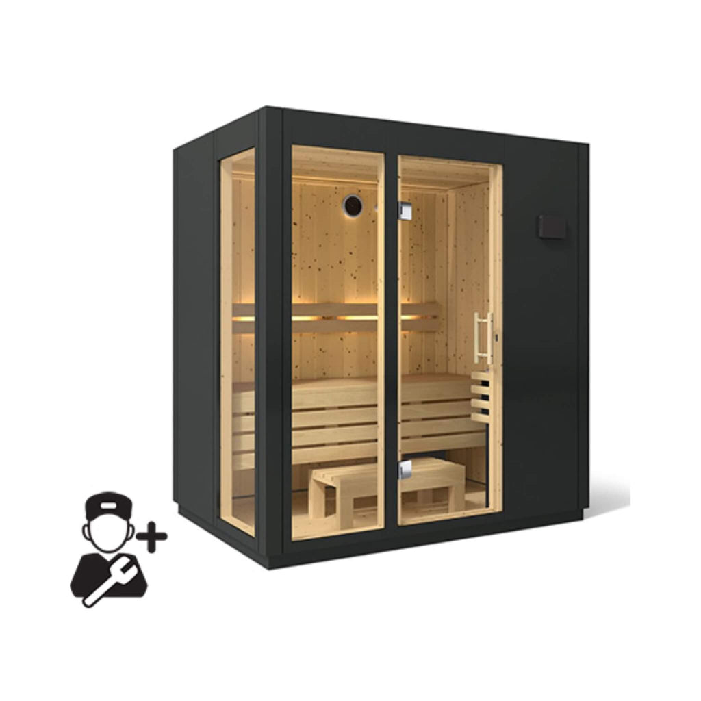 Kohler C1 Indoor Graphite Gray Freestanding Alcove Design Sauna Kit (SAK93182) – SAKSBY WHOLESALE, view 14