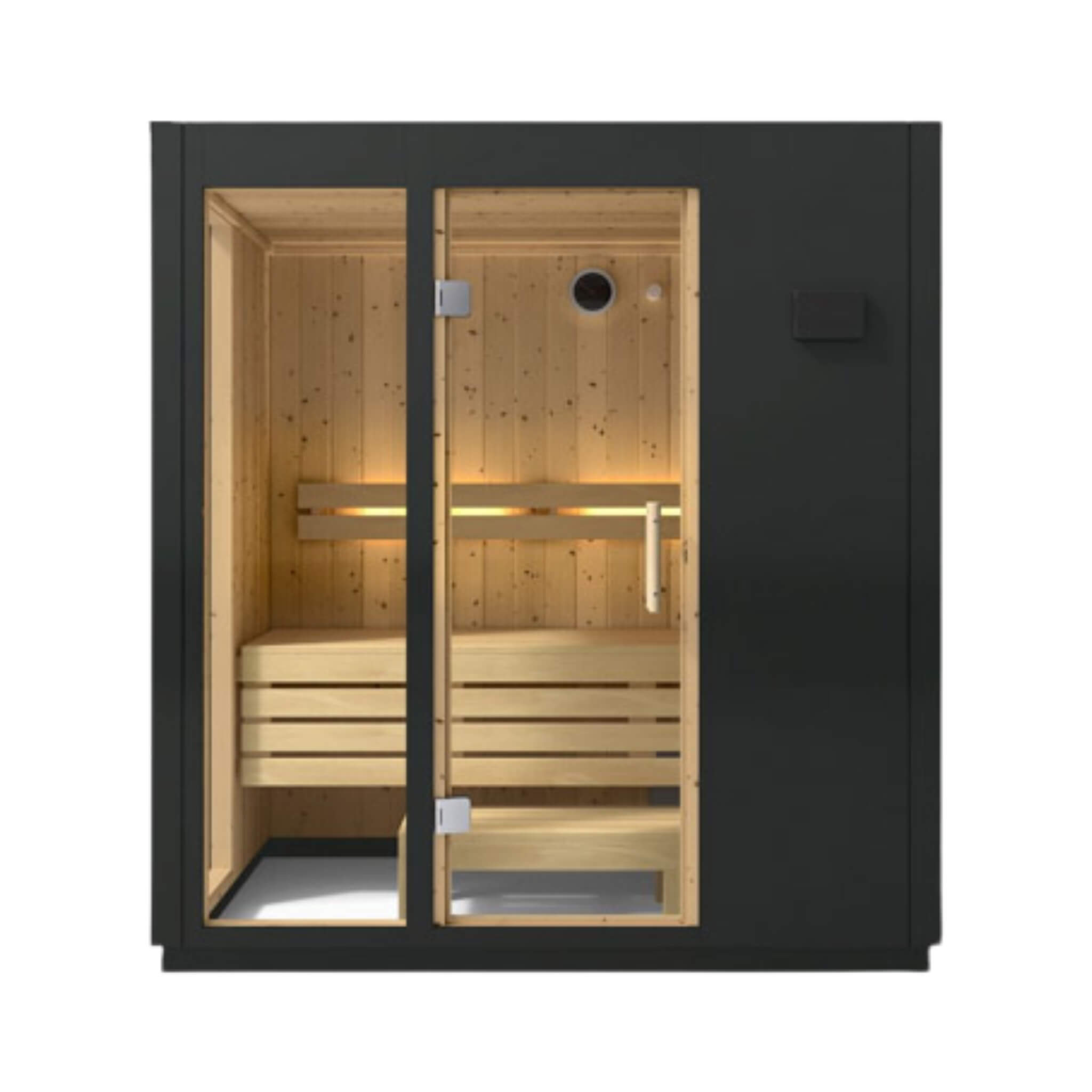 Kohler C1 Indoor Graphite Gray Freestanding Alcove Design Sauna Kit (SAK93182) – SAKSBY WHOLESALE, view 5