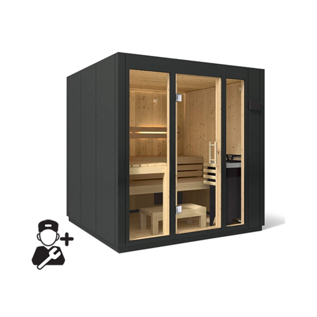 Kohler C1 Indoor Graphite Gray Freestanding Alcove Design Sauna Kit (SAK93182) – SAKSBY WHOLESALE, view 15