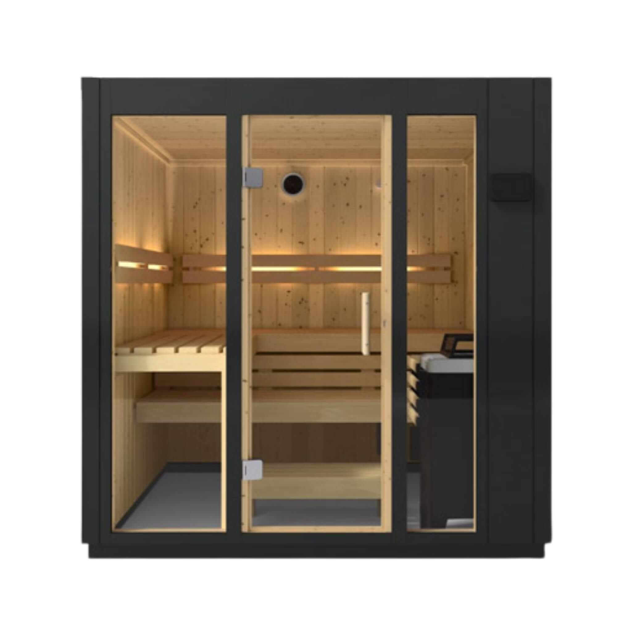 Kohler C1 Indoor Graphite Gray Freestanding Alcove Design Sauna Kit (SAK93182) – SAKSBY WHOLESALE, view 6