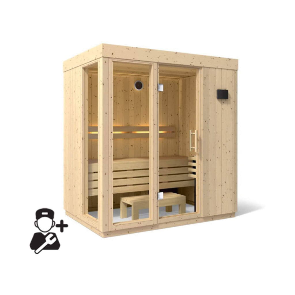 Kohler C1 Luxury Indoor Scandinavian Spruce Home Sauna Kit (SAK60418) – SAKSBY WHOLESALE, view 11
