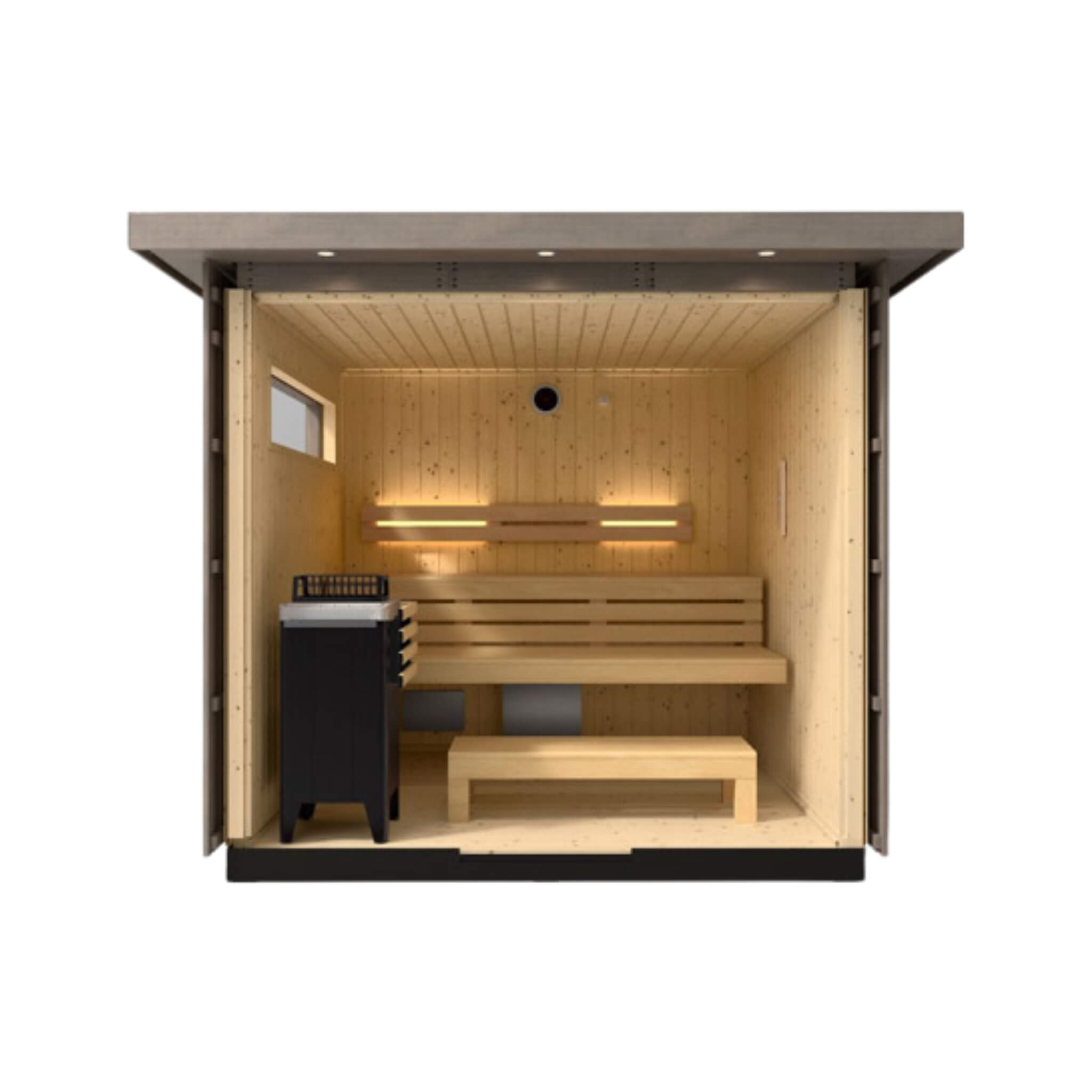 Kohler C2 Outdoor Weathered Gray Spruce Sauna Kit (SAK39184) – SAKSBY WHOLESALE, view 7