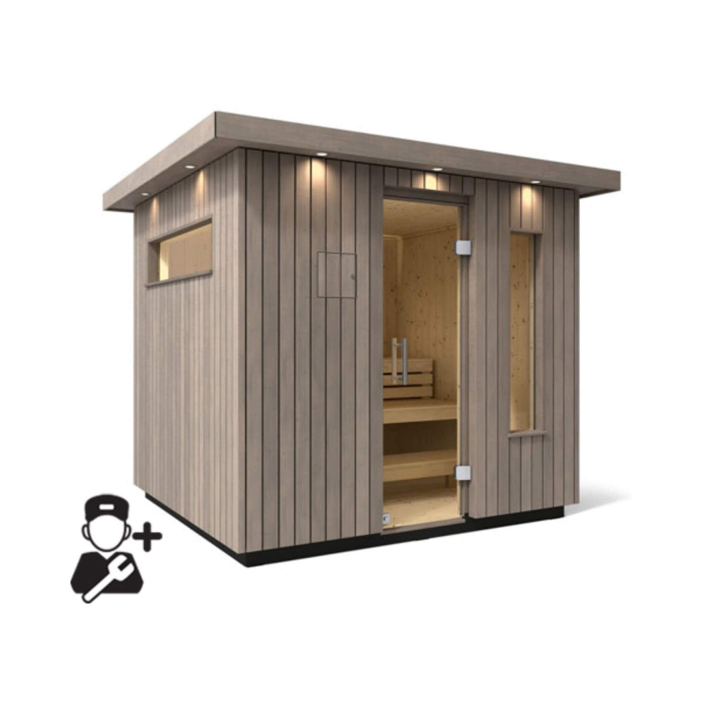 Kohler C2 Outdoor Weathered Gray Spruce Sauna Kit (SAK39184) – SAKSBY WHOLESALE, view 10