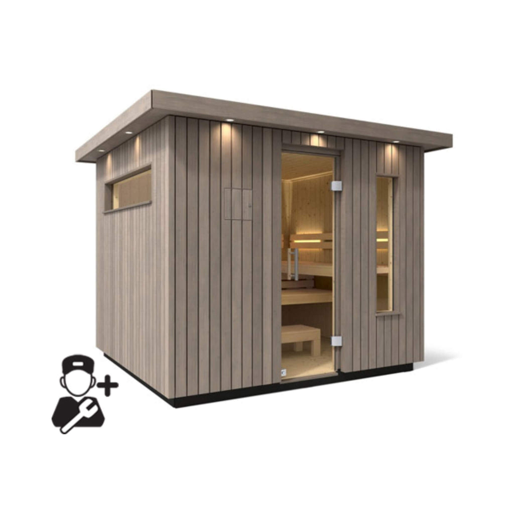 Kohler C2 Outdoor Weathered Gray Spruce Sauna Kit (SAK39184) – SAKSBY WHOLESALE, view 11