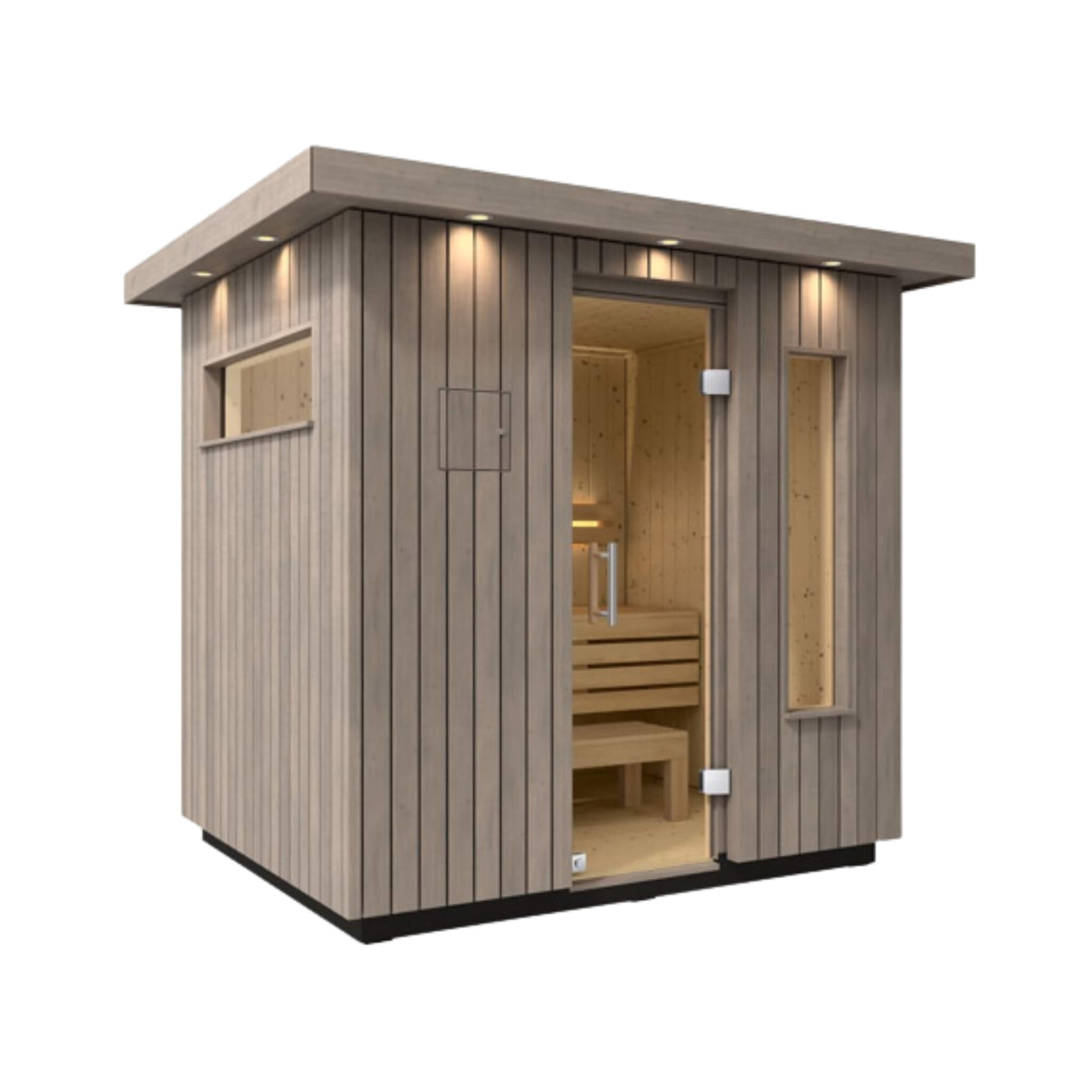 Kohler C2 Outdoor Weathered Gray Spruce Sauna Kit (SAK39184) – SAKSBY WHOLESALE, view 3