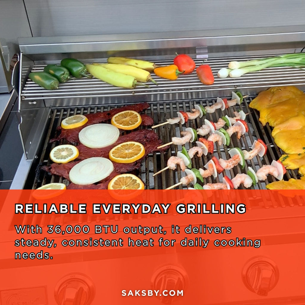 KoKoMo Grills 26-Inch Premium 36K BTU LP/NG 3 Burner Built-In Stainless Steel Gas Grill (SAK82173) – SAKSBY WHOLESALE, view 6
