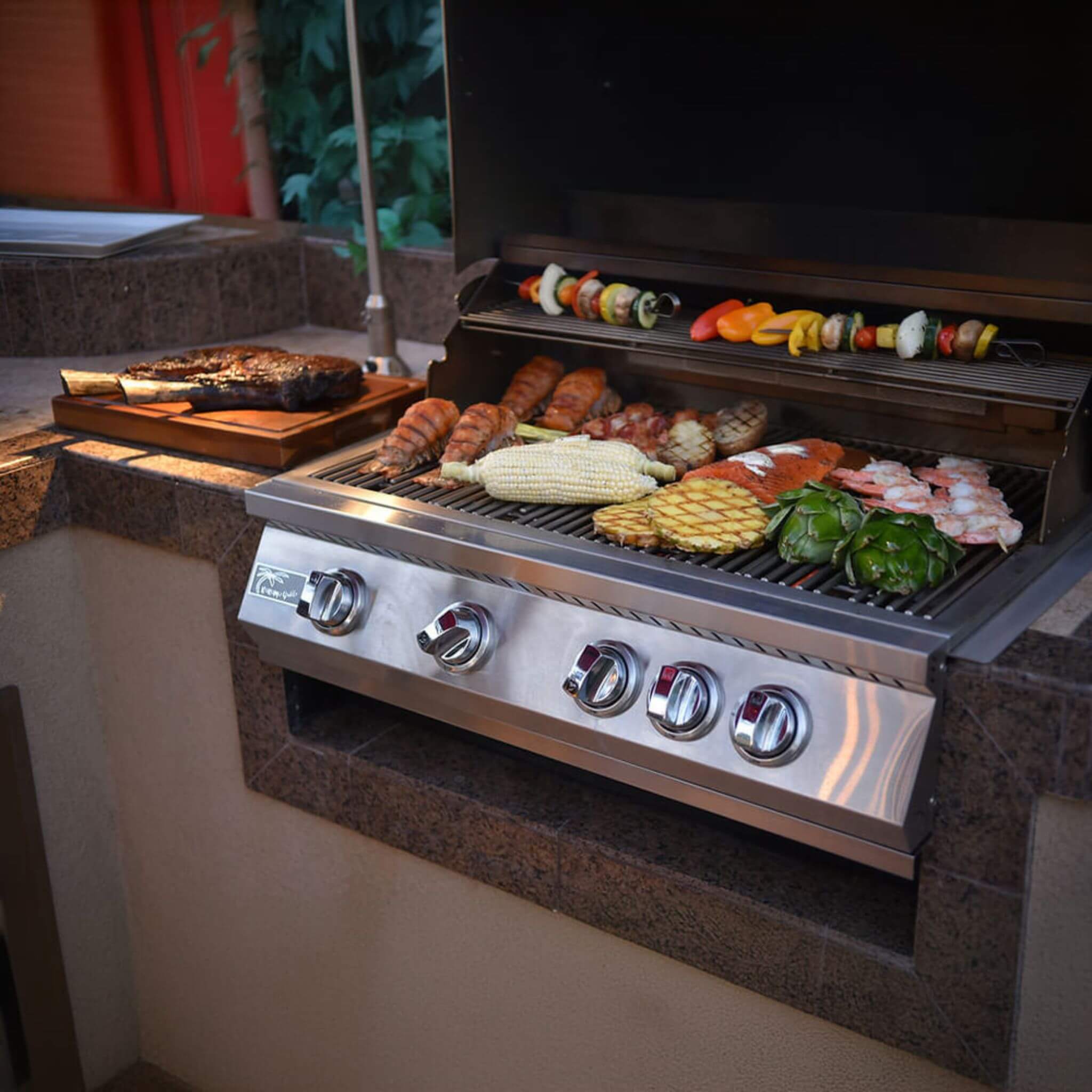 KoKoMo Grills 32-Inch Heavy Duty 60K BTU LP/NG 4 Burner Built-In Stainless Steel Gas Grill (SAK25317) – SAKSBY WHOLESALE, vie