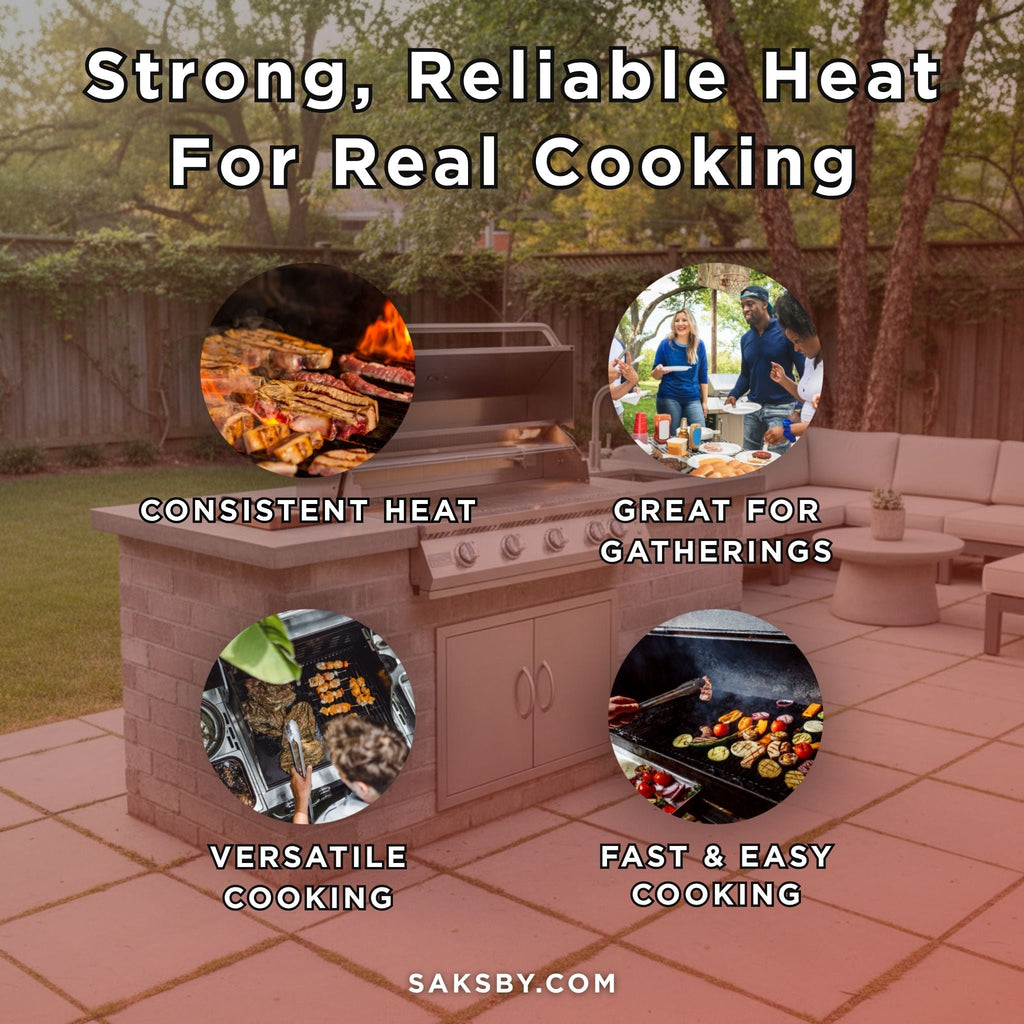 KoKoMo Grills 40-Inch Professional 87K BTU LP NG 5 Burner Built-In Stainless Steel Gas Grill (SAK75364) – SAKSBY WHOLESALE, v
