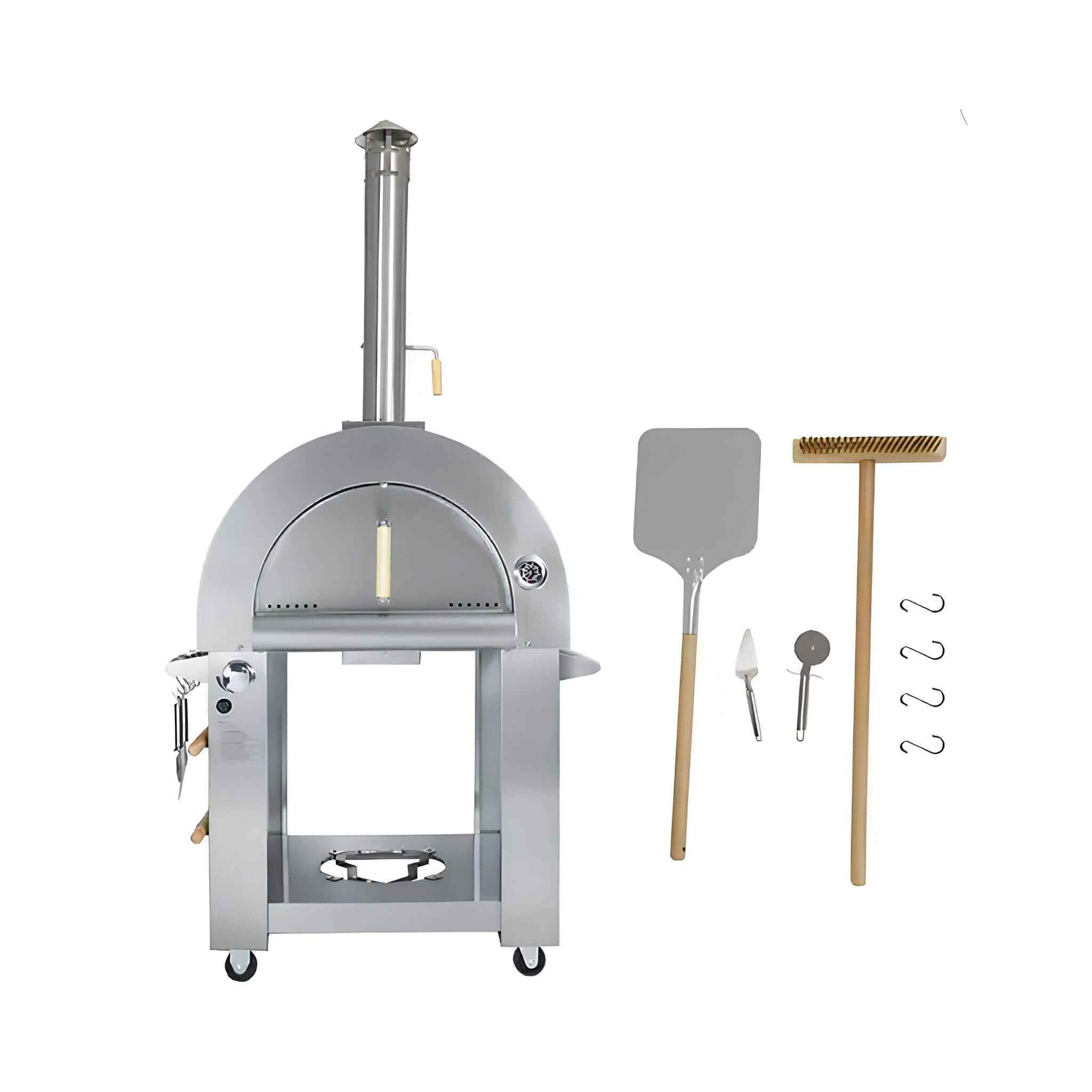KoKoMo Grills Premium 32-Inch Stainless Steel Dual Fuel Gas Or Wood Fired Pizza Oven [KO-PIZZAOVEN] (SAK14753) – SAKSBY WHOLE