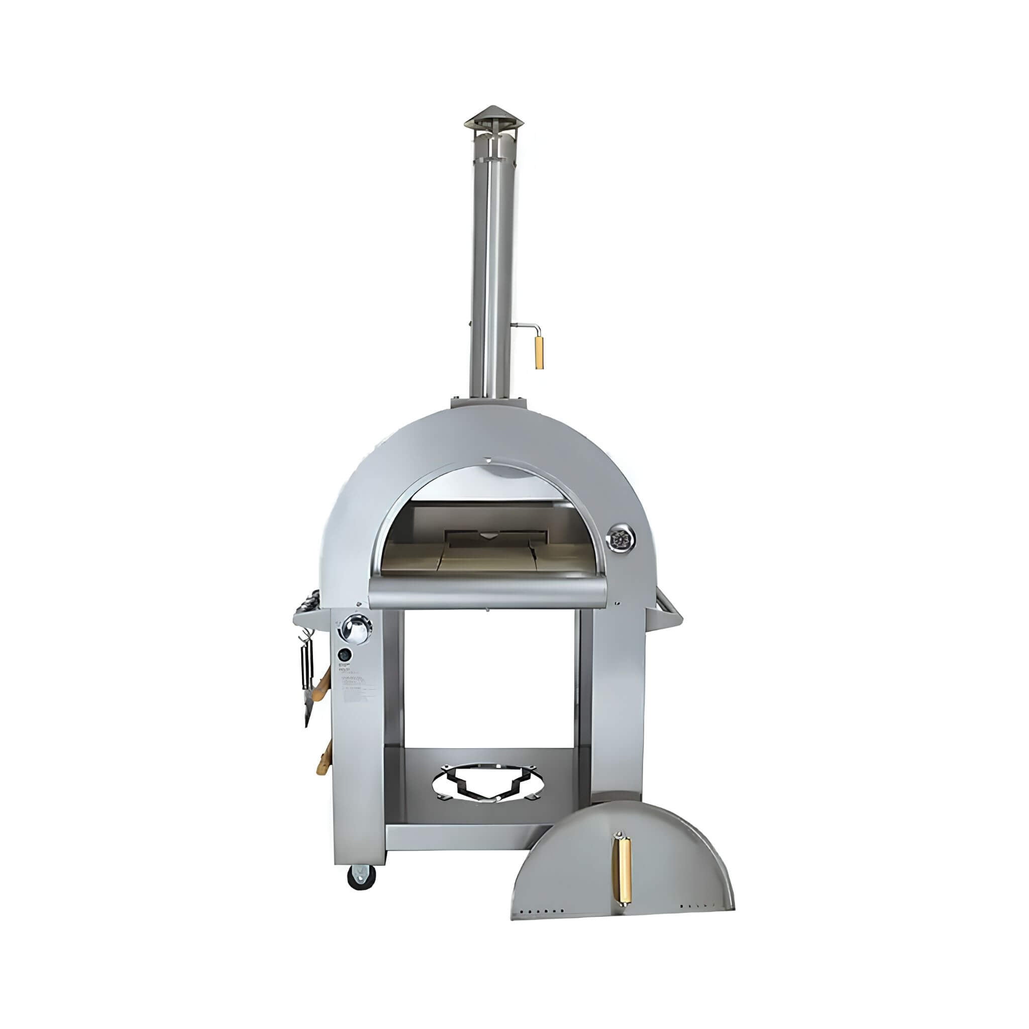 KoKoMo Grills Premium 32-Inch Stainless Steel Dual Fuel Gas Or Wood Fired Pizza Oven [KO-PIZZAOVEN] (SAK14753) – SAKSBY WHOLE