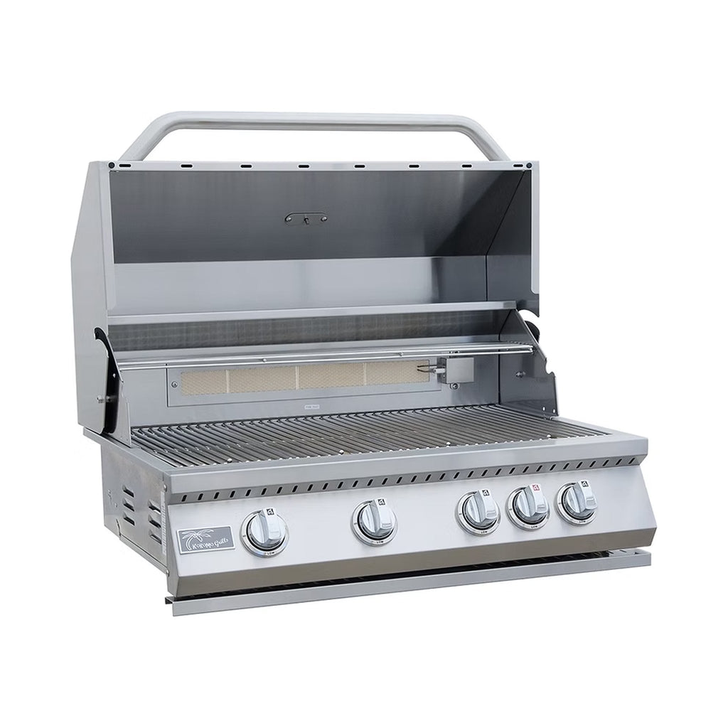KoKoMo Grills St.John 7FT BBQ Island With LEDs, Built-In BBQ And Refrigerator [Made-To-Order] (SAK91568) – SAKSBY WHOLESALE, 